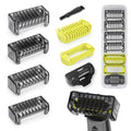 7 Pack Guard Combs Kit with Case for Hair and Body Grooming – Compatible with OneBlade