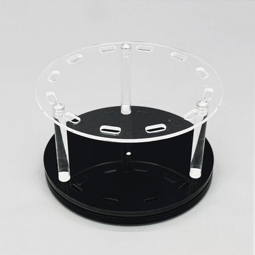 12 Holes Rotatable Acrylic Tweezers Holder, Grafting Eyelash Makeup Tweezer Stand Display Extensions Organizer Individual Training Tools (Black)