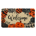 Halloween Pumpkin Welcome Door Mat 30x17 Inch - Non-Slip Indoor Outdoor Rug - Variation of Halloween-02
