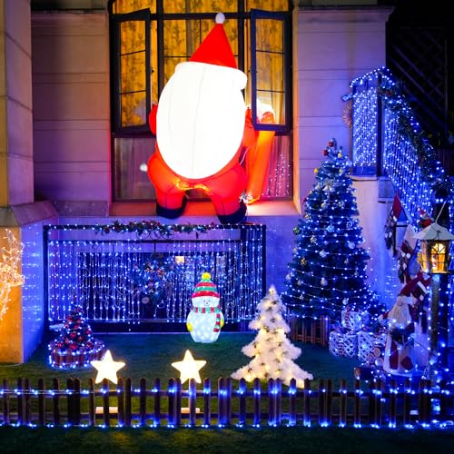 2 Pack Blue Battery Operated Fairy Lights with Remote, 200 LEDs, 66ft