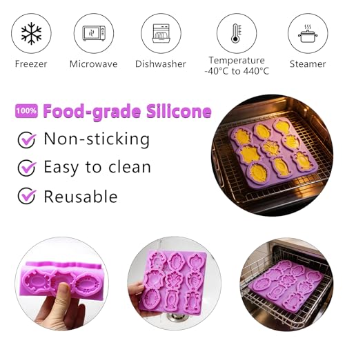 Silicone Picture Frame Mold 9-Cavity for Resin, Chocolate & Crafts