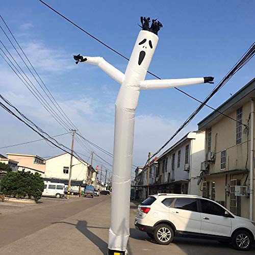 Halloween Ghost Inflatable Tube Man - 20ft Waving Arm Puppet for Business & Events
