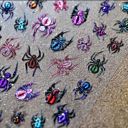 Halloween 5D Embossed Spider Nail Stickers Color 044 for Nail Art & Manicure