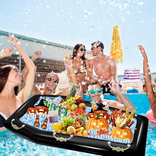 Inflatable Coffin Drink Cooler - 52 Inch Halloween Party Ice Bucket Prop
