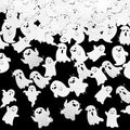 Halloween Ghost Confetti Set - 300 Glitter Paper Scatters for Party Decor