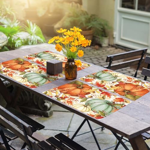 Fall Pumpkin Paper Placemats Set of 50 - Autumn Thanksgiving Table Decor