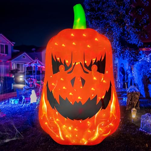 Giant 12FT Inflatable Jack O'Lantern Pumpkin Halloween Yard Decoration with LED Lights