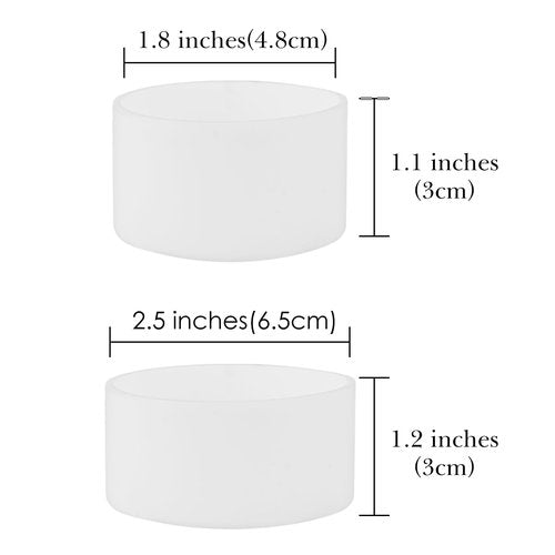 Linkidea 2 Pack Shave Gel Can No Rust Holder, Silicone Rubber Shaving Foam Bottom Rust Protector, Rust Free Holder, Compatible with Most of Shave Gel (M + L Size/White)