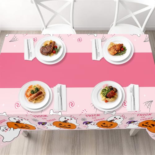 Childom Halloween Pink 3 Pack Rectangle Tablecloth for Party Decor