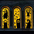 Giant Halloween Window Clings Set - 5 Sheets 29 Pieces Reusable Decor