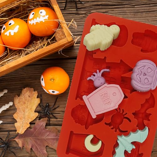 Halloween Silicone Molds 2pcs for Chocolate Candy - Mix Shapes