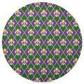 Mardi Gras Placemats Set of 6 - Gold, Green, Purple Fleur de Lis Table Mats 12x18"