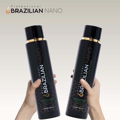 Brazilian Nano Moisturizing Conditioner for Damaged Dry Hair, Argan Oil Conditioner for Women Men to Strengthen Detangle and Hydrate, No Sulfates or Parabens, Anti Frizz Nourishing Hair, 16.9 Fl Oz