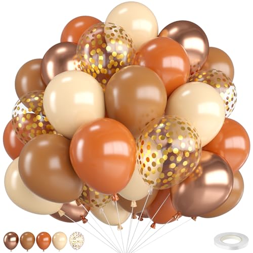 Orange Fall Balloons Set for Autumn Birthday & Wedding Decorations