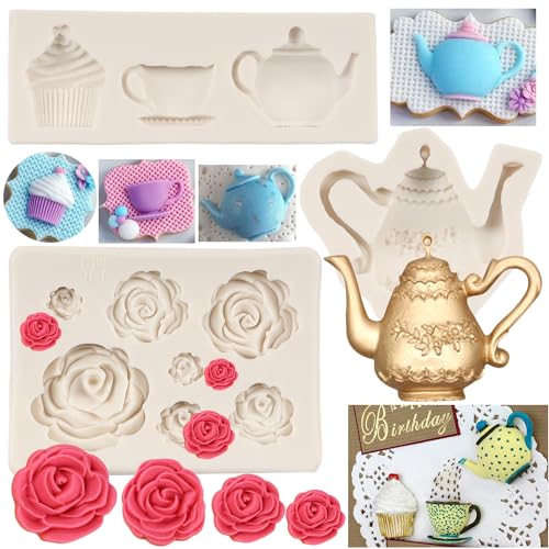 Silicone Cake Mold Set for Tea Party Decor - 3 Pcs Food-Grade Non-Stick