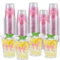 Pink Bow 12 oz Plastic Party Cups - Disposable Bow Theme Drinkware, Pack of 50