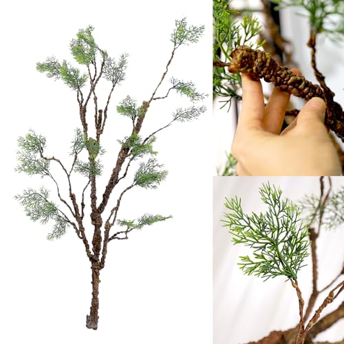 Artificial Pine Tree Branch for Reptile Enclosures - Flexible 39in Cedar Stems