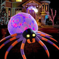 8FT Halloween Inflatable Spider with Magic LED Lights - Yard Decor, Blow Up Lawn Decoration - Variation: Spider-A
