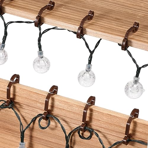 Christmas Light Clips Outdoor Gutter Hooks - Coffee, 240 Pieces