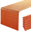 Orange Sequin Table Runner 12 x 72 Inches - Pack of 6, Party Decor