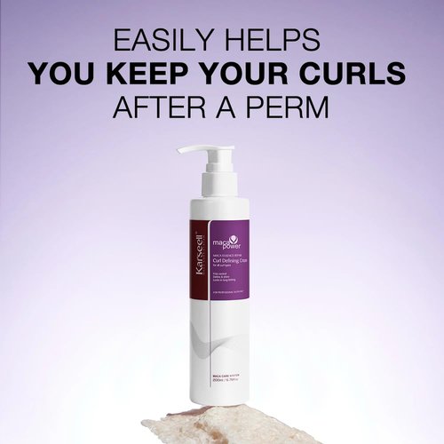 Karseell Curling Perfection Cream - Curl-Defining Essence for All Hair Types, Paraben-Free, 200ML (6.78oz)
