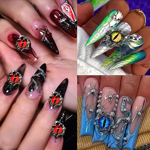 150Pcs Eye Nail Charms for Nails and Crafts - 6mm & 10mm Glass Animal Eyes