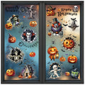 Halloween Window Clings Skeleton Pumpkin Stickers - Ghost Black 22pcs