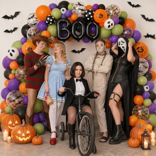 Halloween Balloon Arch Garland Kit - Purple Green Orange Variation