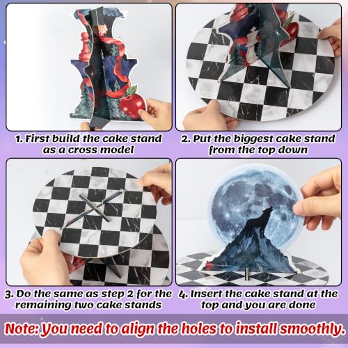 Halloween Vampire Cupcake Stand - 3 Tier Vampire Dessert Holder - Variation of Vampire