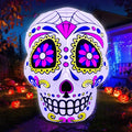 4.5 Ft LED Halloween Inflatable Sugar Skull Yard Decoration, Waterproof Outdoor Decor