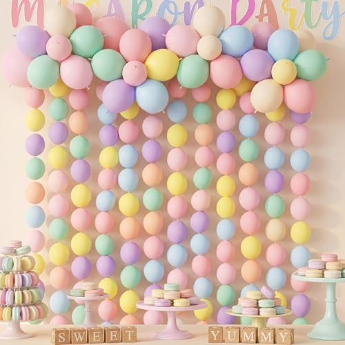 10 Inch Link Balloons Latex - Macaron Colors, Party Decoration, 100 Pcs