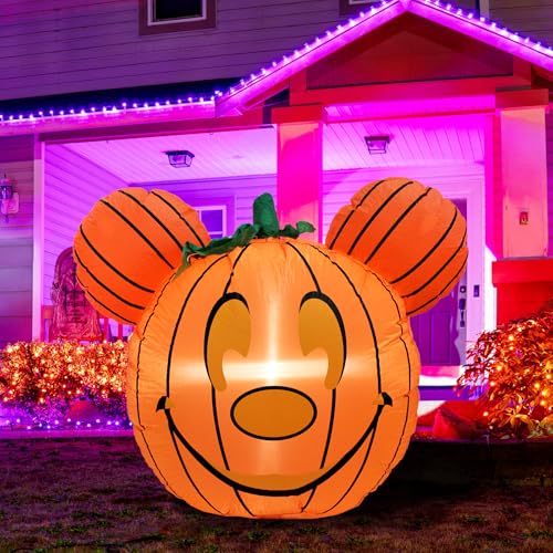 Gumwaqu Halloween Inflatable Pumpkin Yard Decoration - Mouse Theme, 39.5 Inch, Gift Box Included