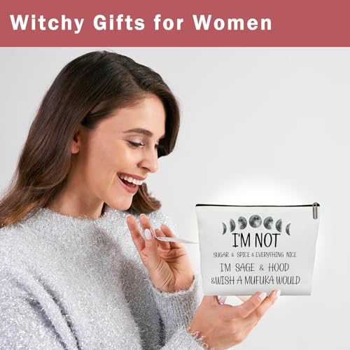 Gothic Wiccan Astrology Makeup Bag - Sun Moon Travel Cosmetic Pouch