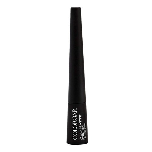 Colorbar All-Matte Eye Liner - High-Pigment Liquid Eyeliner with Precision Applicator - 001 Matte Black - 0.08 oz