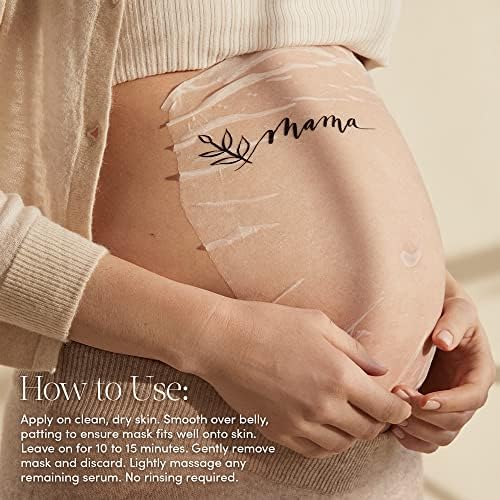 Evereden Soothing Belly Mask | Hydrating & Nourishing Pregnancy Skin Care - 4 Masks, One Size