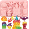 Halloween Themed Silicone Candy Molds - 9 Cavity Pumpkin Bat Spider Style B