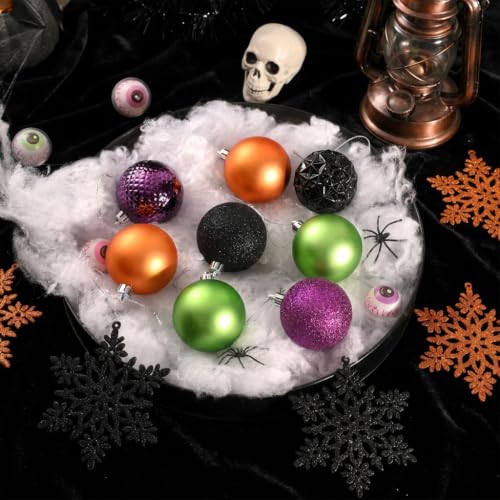 Valery Madelyn 50ct Halloween Tree Ornaments Indoor Decorations - Orange, Purple, Green, Medium