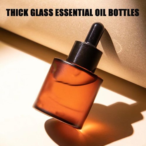 VASANA 2-Pack 30ML/1oz Glass Dropper Bottles, Green, Leakproof, Reusable, Travel, Camping, Personal Care, Essential Oils, Lotions, Perfumes, Cosmetics