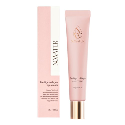 NOWATER Collagen Eye Cream - Reduce Wrinkles, Puffiness & Dark Circles | Hydrolyzed Collagen, 0.88 fl. oz.