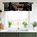 Halloween Cobweb Window Valance - Black Trick or Treat 54x18 Inches Kitchen Bathroom Decor