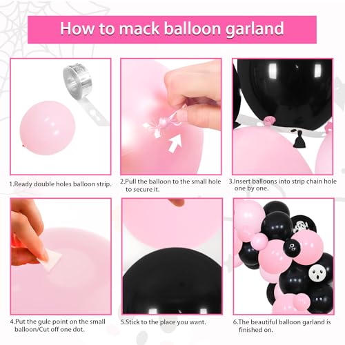 Halloween 3rd Birthday Balloon Garland Kit with Bat Wall Stickers and Foil Number 3