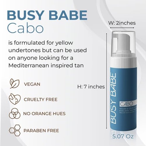 CABO Tanning Mousse - Flawless Sun-Kissed Glow for All Skin Types | Dark Bronze 200ml Self Tanner