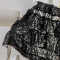 Black Lace Ruffle Valance for Window 52W x 18L - Gothic Decor Pack of 1