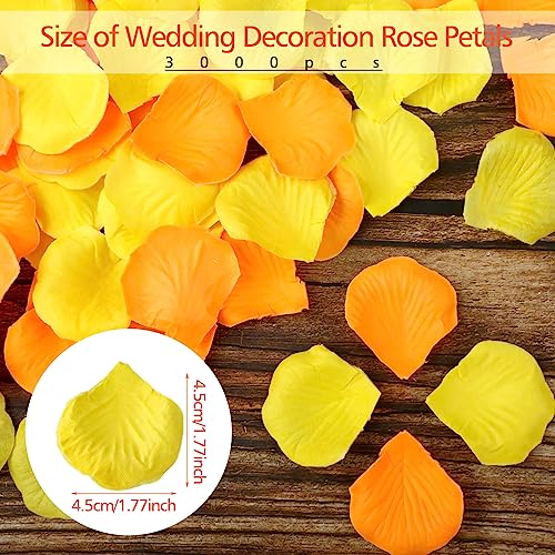 Artificial Day of the Dead Marigold & Rose Petal Set for Decorations - 3100 Pieces