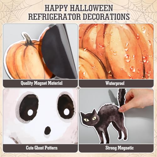 Halloween Refrigerator Magnets Set - 43 Cute Ghost & Spooky Decor Pieces