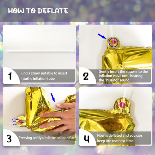 4pcs 26-Inch Magenta Explosion Star Foil Balloons Birthday Party Decor