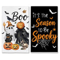 Halloween Kitchen Towels - Ghost Pumpkin Lantern Spooky Hand Towels - Microfiber Decor
