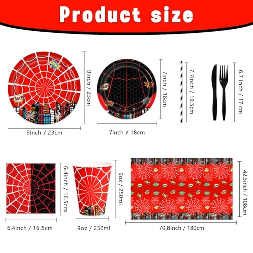 Spider Web Party Supplies Kit for 20 Guests - Halloween & Birthday Decor