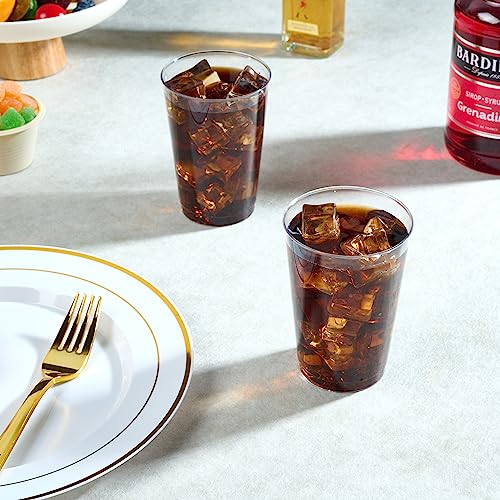Disposable Clear Plastic Cups 12 oz - Pack of 200 - Perfect for Parties & Events