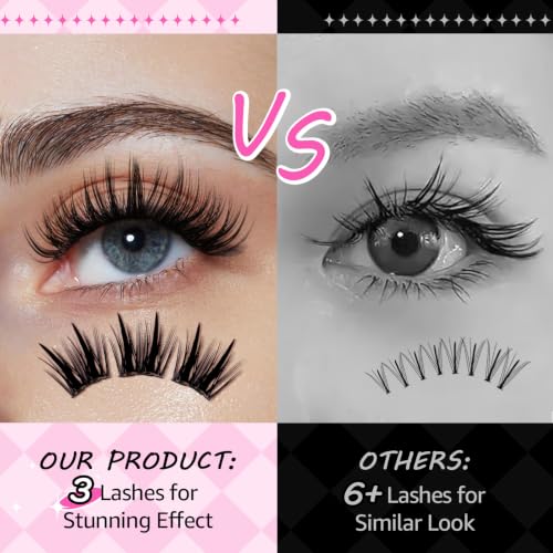 Cluster Lashes 100pcs False Eyelash Clusters DIY Fluffy Wispy Lash Kit 10-14mm